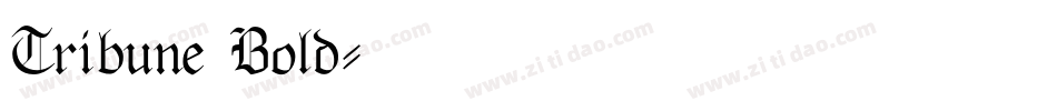Tribune Bold字体转换